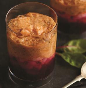 Layered Salmon, Beetroot & Prawn Verrine